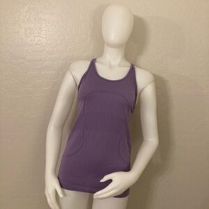 Lululemon Purple I Run For Cheese Tank Size 8